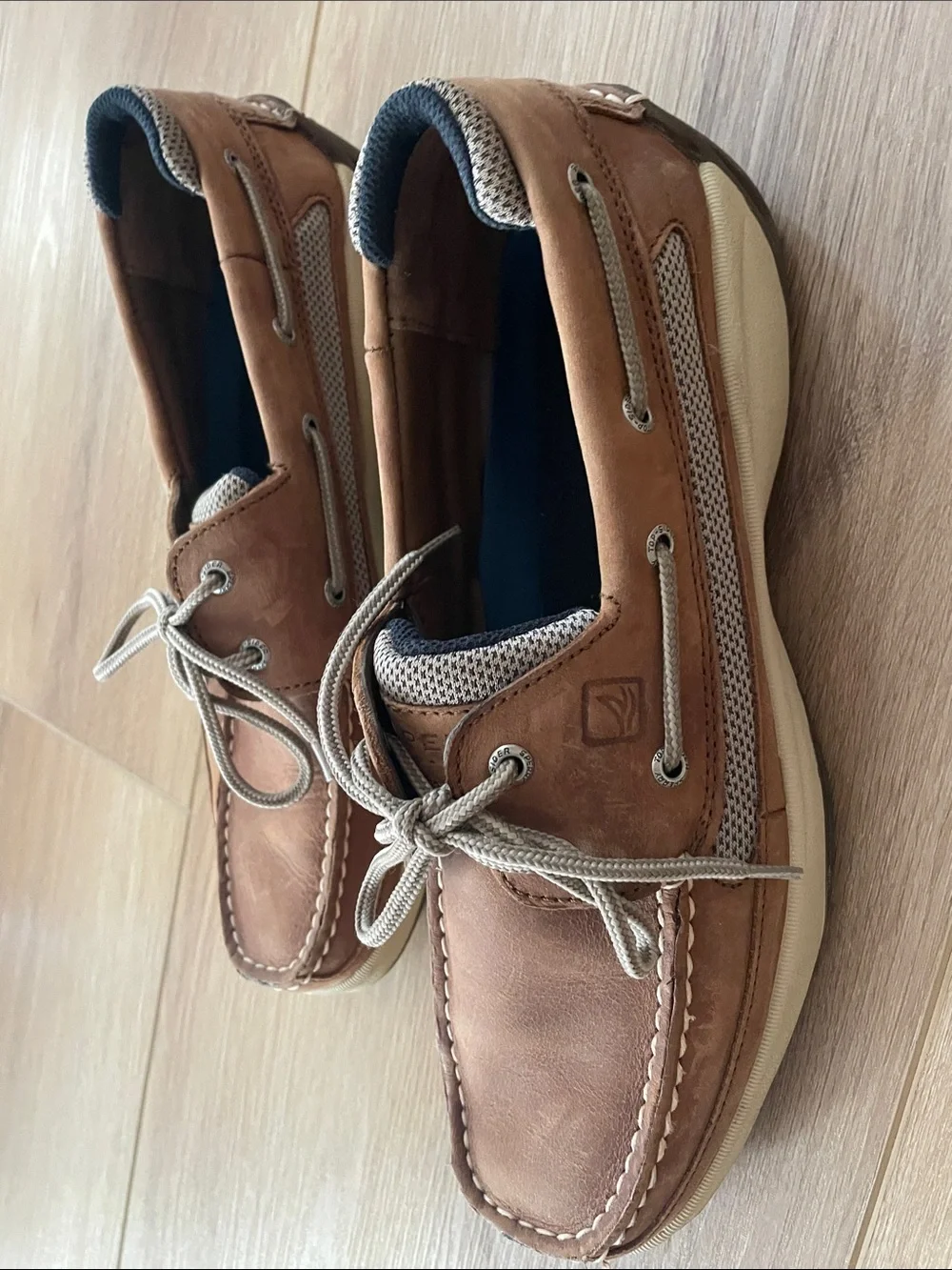Sperry Men’s Tan Leather Two-Eye Boat Shoes like new